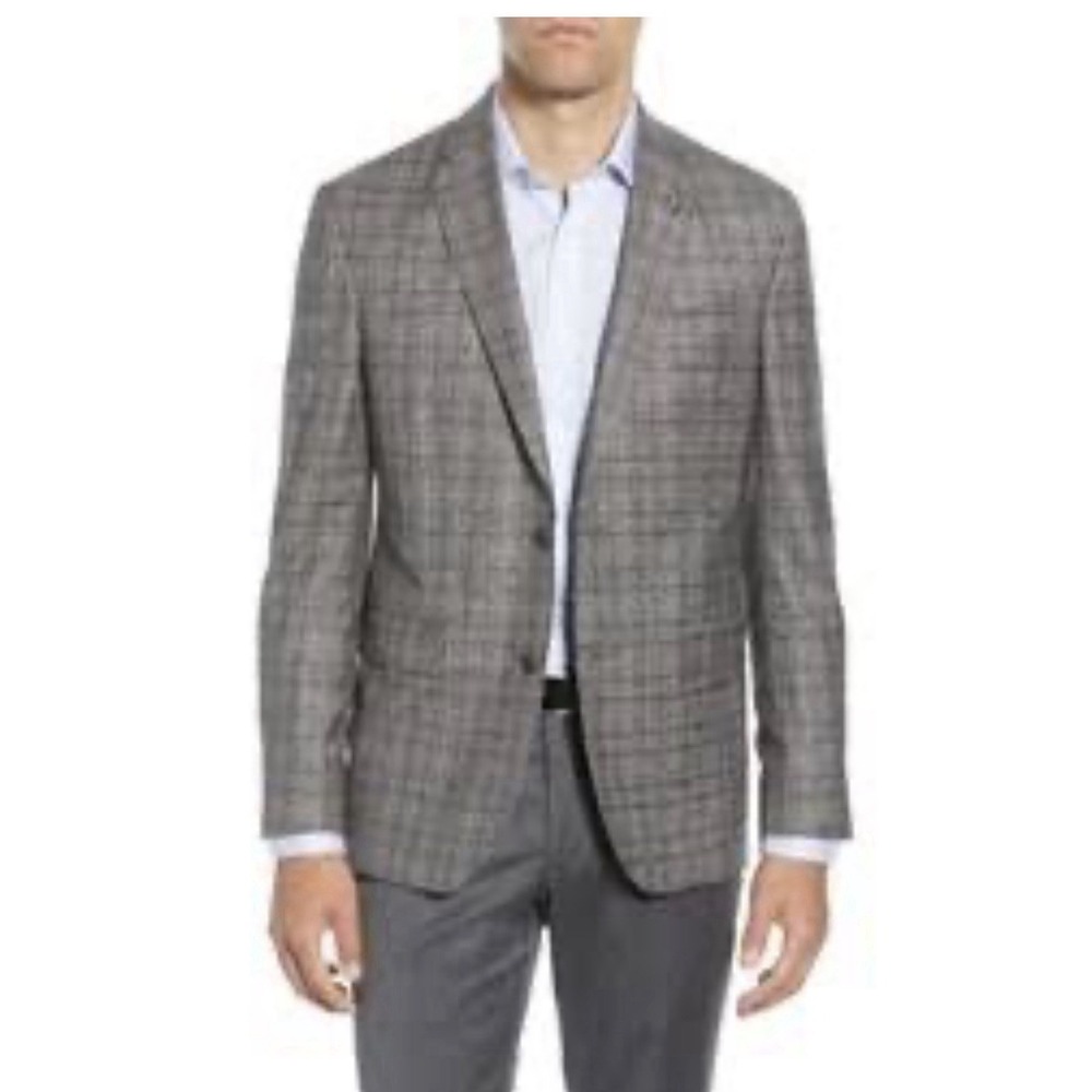 Ted Baker Karl SPJ Plaid Blazer Sports Jacket‎ 100% Wool Size 42L